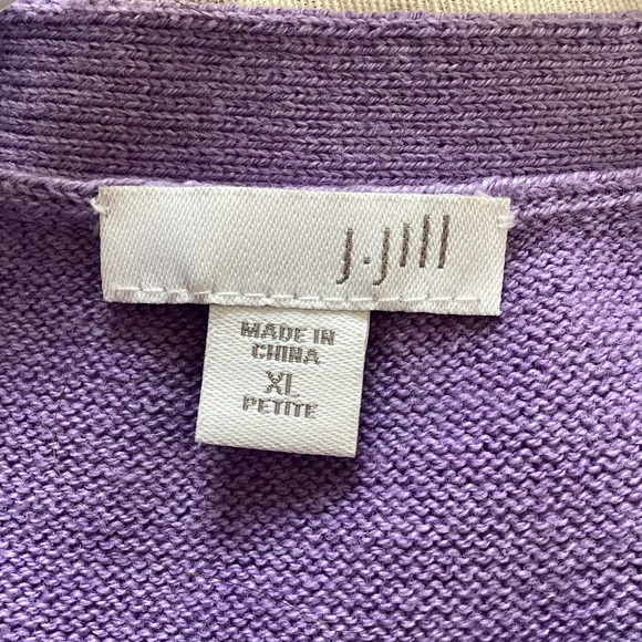 J Jill Boat Neck Long Sleeve Two Pocket Tunic Sweater Size XLP Lavender - Picture 6 of 7